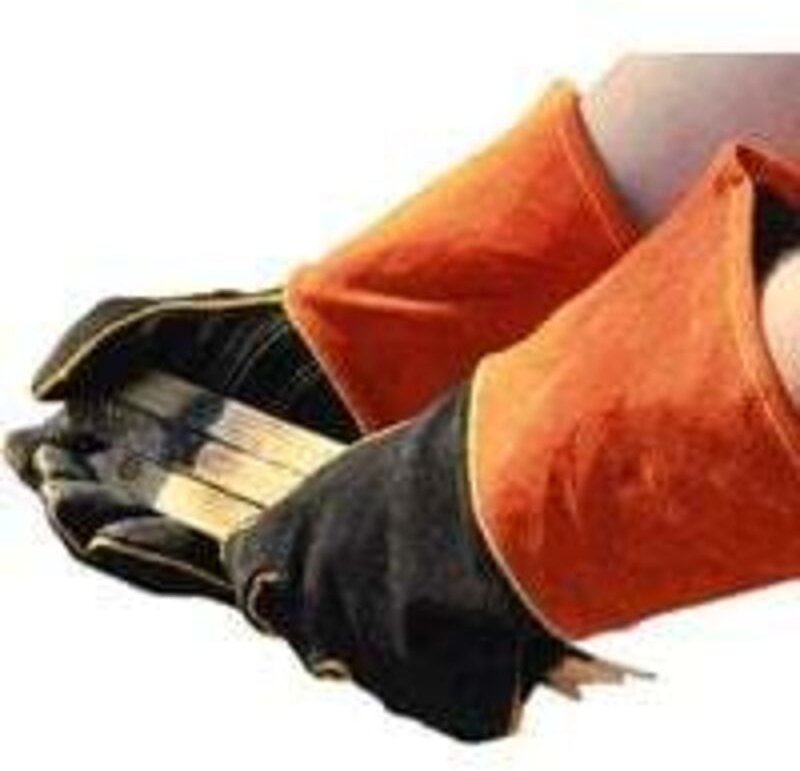 Ersandy - Leder-Schweißerhandschuhe, 932 °f, Hochtemperatur-Arbeitshandschuhe zum Schweißen, Grillen, Küche, Backofen, G...