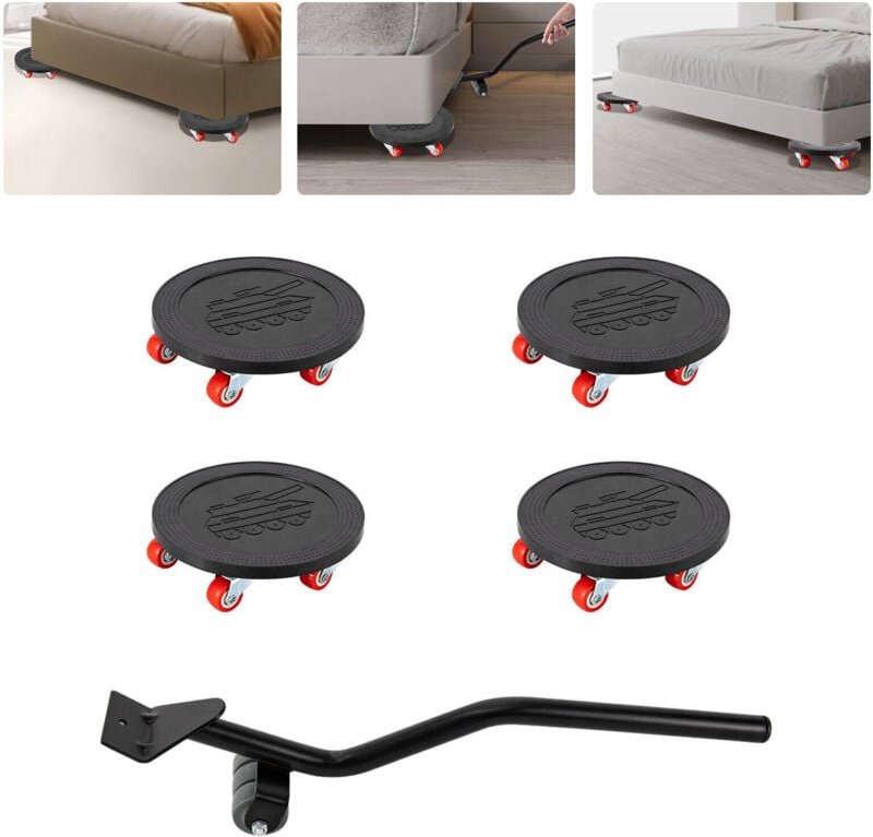 4 Schwerlastrollen Kleine Transportrollen 500kg Möbelrollen Geräterollen + Platte