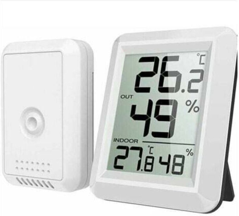 Innen- und Außenthermometer, verbundenes Thermometer mit kabellosem Außensensor, digitales Hygrometer-Thermometer mit gr...