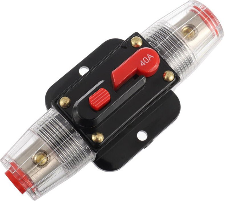 40A Leitungsschutzschalter, 40A Inline-Sicherungshalter, 12V-51V DC, manueller Reset-Knopf für Auto, Wohnmobil, Haus, Bo...