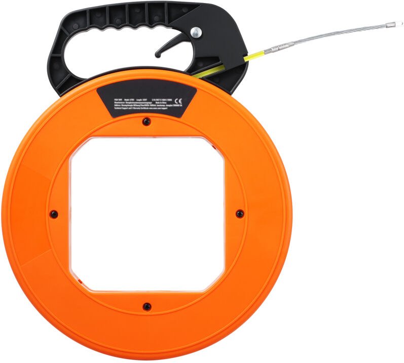 Mophorn - 200 Fuß langes Fiberglas-Einziehband, 3/16-Zoll-Drahtzieher mit verbessertem Gehäuse und Griff, flexible Draht...