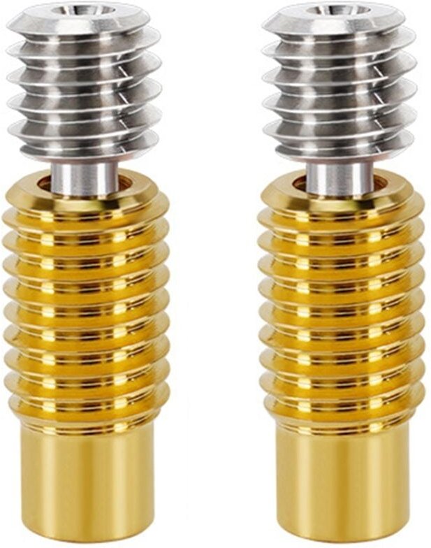 2 StüCke Vollmetall V6 Halshitzebruch Titanlegierung Kupfer 3D Drucker DüSe Throat für 1,75 Mm hotend Heizblock