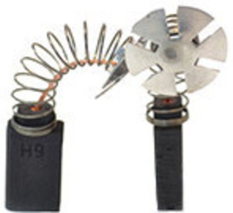 Set aus 2 anpassbaren Kohlen für AEG – Atlas Copco. Abmessungen: 8 x 16 x 25 mm.