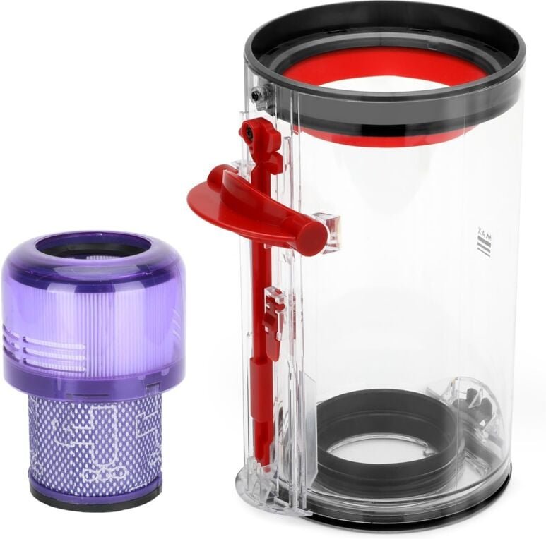 Transparenter Staubsammeltopf für Dyson V11 V15 SV14 SV15 SV22 Staubbehälter, Enthält HEPA-Filter, für Dyson Staubsauger...