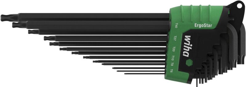 Stiftschlüssel Set im ErgoStar Halter torx® Kugelkopf 13-tlg. schwarzoxidiert (36487) - Wiha