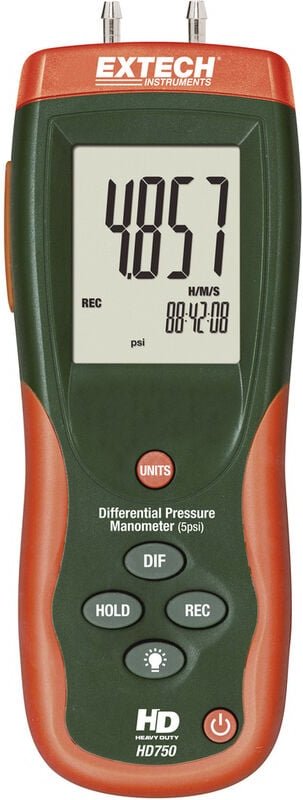 HD750 Druck-Messgerät Luftdruck 0 - 0.3447 bar - Extech