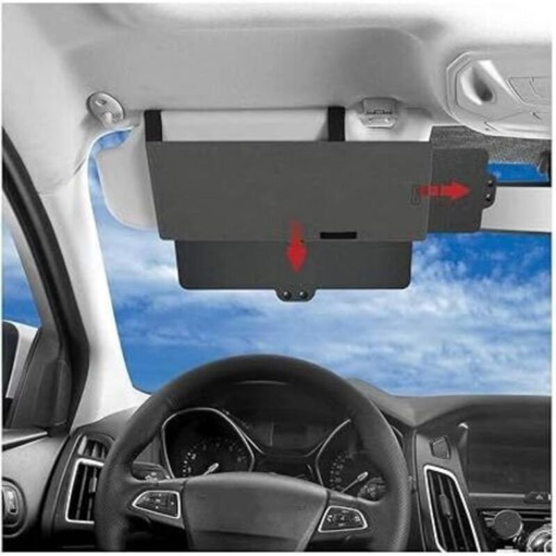 Auto-Sonnenblendenverlängerung, Junzheng Blendschutz Sonnenblendenverlängerung Auto, UV-Schutz für Fahrer- oder Beifahre...