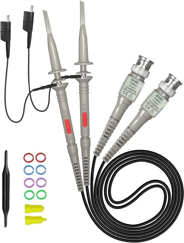 Dolaso - Universelle Clip-Tastköpfe für P6100-Oszilloskop 100 MHz mit Zubehörsatz 1 x 10 x 2 Packungen