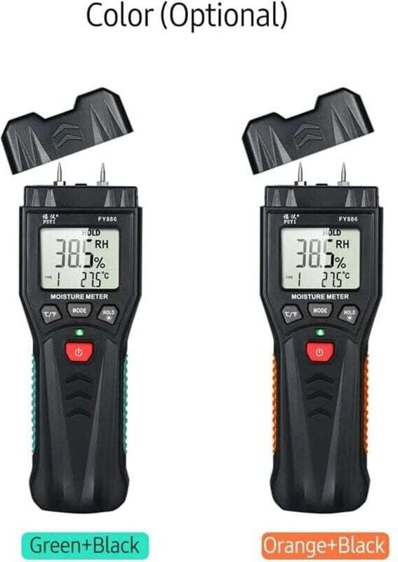 Feuchtemessgerät mit 7 Messmodi, Datenhaltefunktion, digitales Feuchtemessgerät für Holz und Pflanzen mit einem Feuchtig...