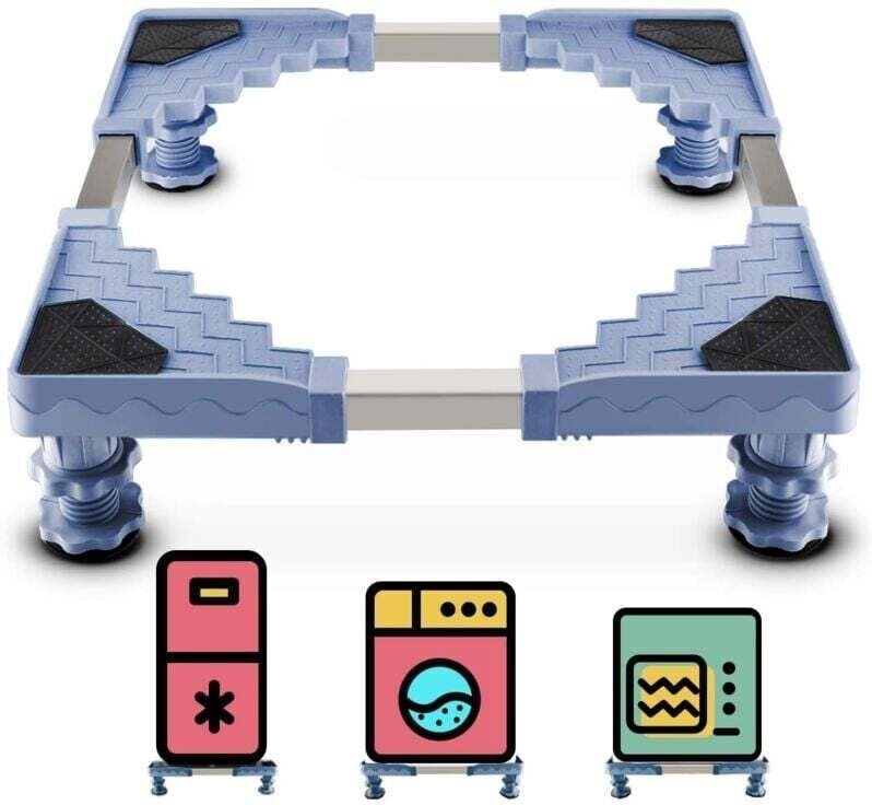 Supporto per lavatrice, altezza 50-66 cm, effetto di riduzione del rumore per frigorifero/lavatrice/asciugatrice, suppor...