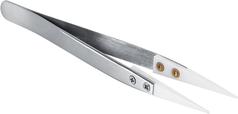 ViaGasaFamido Keramik-Spitzpinzette mit austauschbarem Kopf, Keramik und Edelstahl, hitzebeständig, säurebeständig und a...