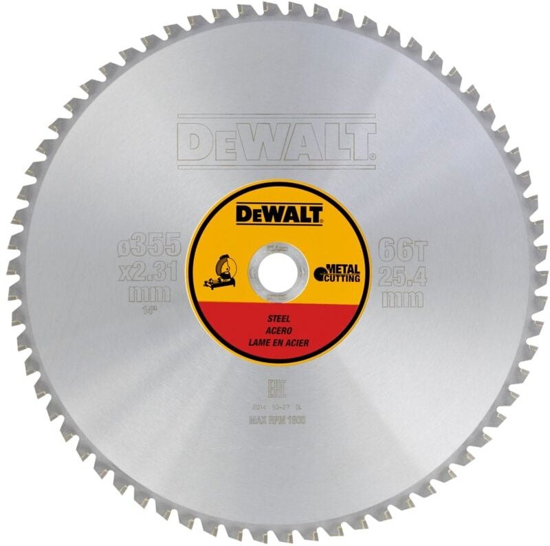 Kreissägeblatt stationär 355/25,4 mm 66TFZ - Dewalt