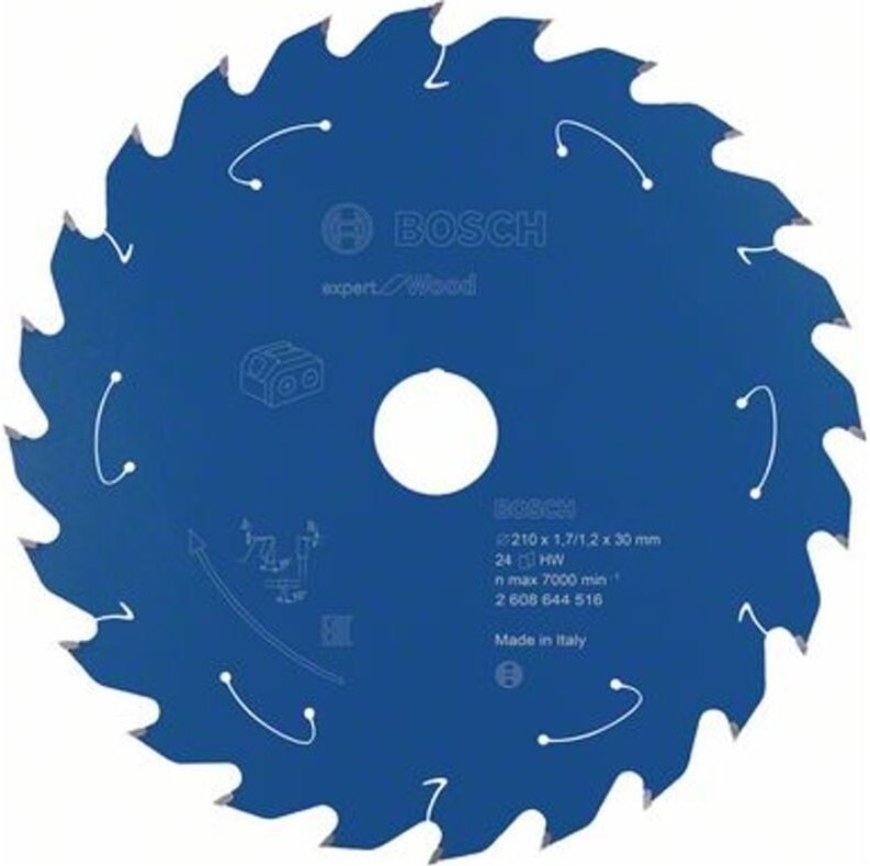 Akku-Kreissägeblatt Expert for Wood, 210 x 1,7/1,2 x 30, 24 Zähne - Bosch