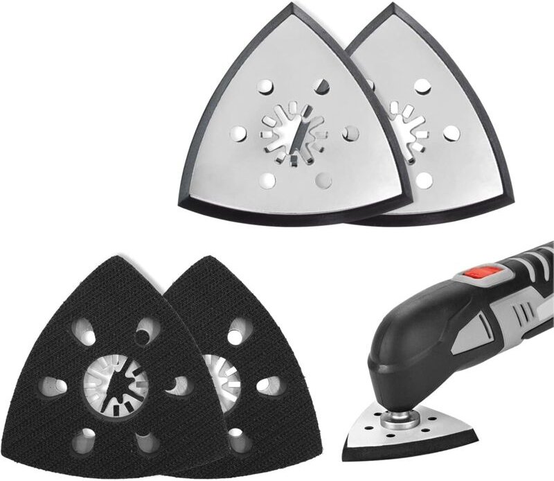 4-tlg. Dreieckschleifer-Pad, Parkside-Schleifpad, Dreieckschleifer-Pad, Parkside-Multifunktionswerkzeug-Zubehör, Dreieck...