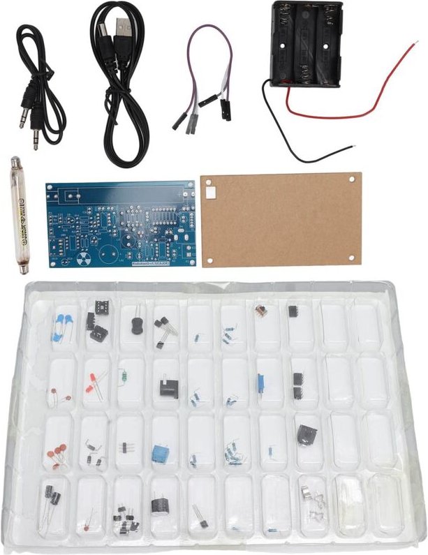 Selbstbau-Detektor für nukleare Strahlung, tragbarer Geigerzähler-Bausatz mit Griff, lötfreie Einzelteile, 380–550 V Str...
