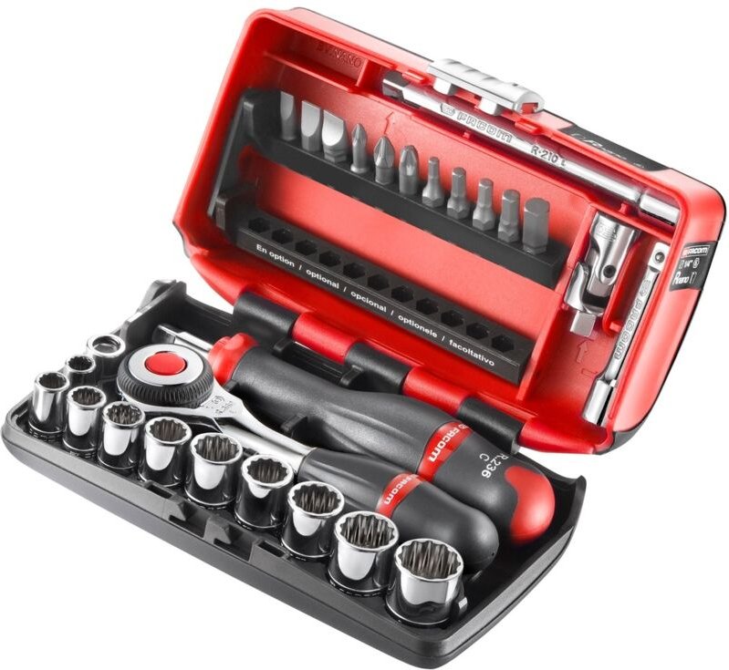 FACOM Steckschlüssel-Set 1/4 6-Kant, 28-tl