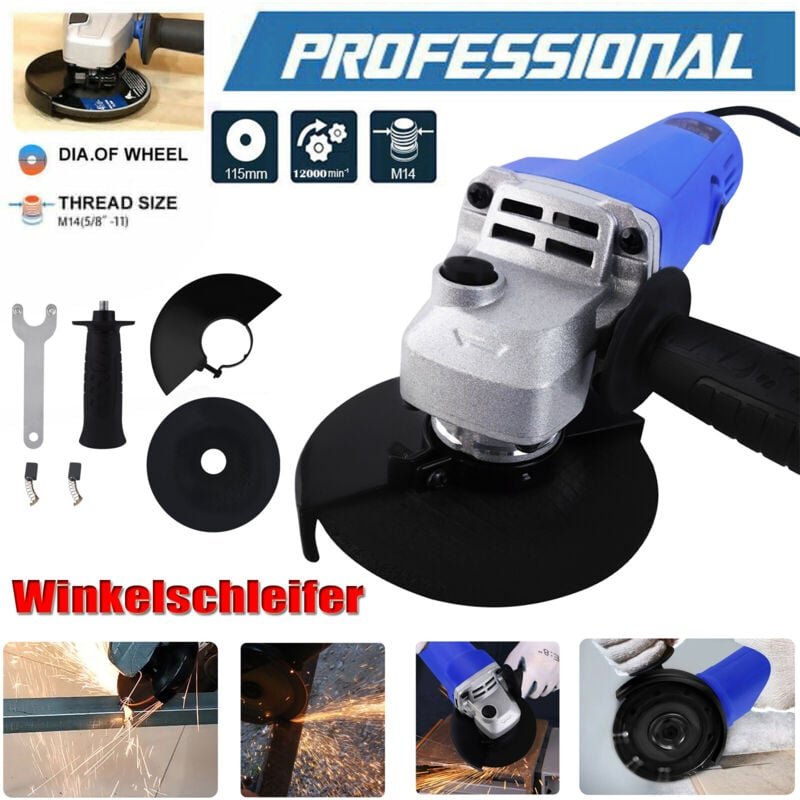 Dayplus - Day Plus Winkelschleifer Elektrischer 12000r/min Drehzahlmotor 115mm Disc 3200W