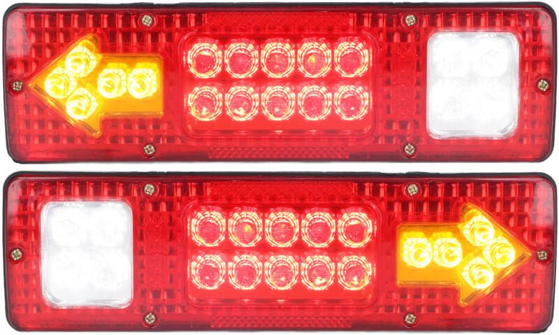 2 Stück 12-V-LED-Rückleuchten, hohe Helligkeit, universelles Blinklicht, geeignet für Anhänger, LKWs, Wohnwagen, Boote, ...