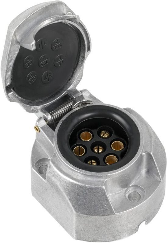 ZVD - 7-polige elektrische Anhängersteckdose aus Aluminiumlegierung, Autolichtanschlüsse für Boote, Wohnmobile oder ande...
