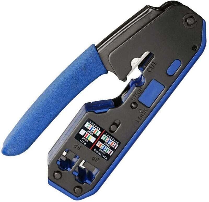 Pince À Sertir Professionnelle RJ45 Cat 7 Avec Connecteurs et Prise Cat6 Outil de Sertissage