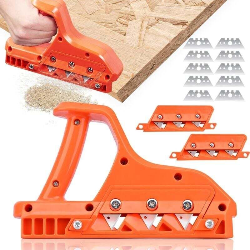 Gipskartonhobel, 45°+60°, plus zehn Klingen, Hobelwerkzeug für die Holzbearbeitung, manueller Gipskartonhobel, Gipskarto...