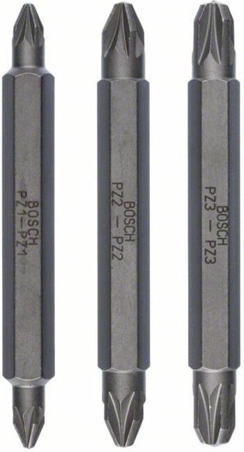 Doppelklingenbit-Set 3-teilig PZ1 PZ1 PZ2 PZ2 PZ3 PZ3 60 mm - Bosch