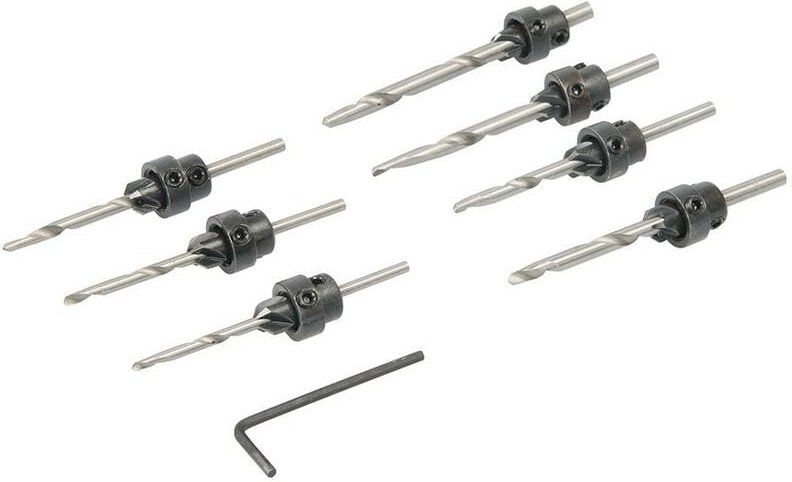 Senkloch-Holzbohrer, 7-tlg. Satz 3–6 mm