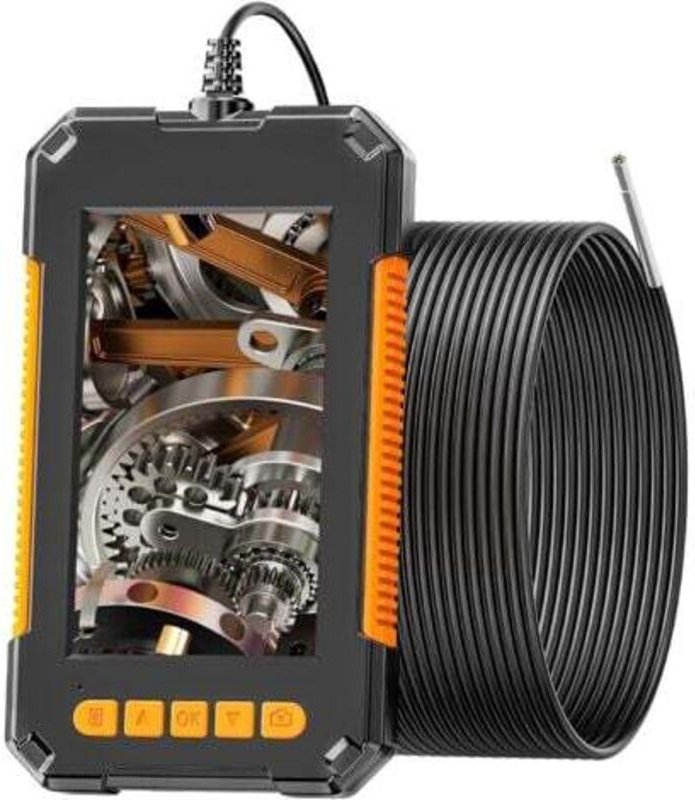 Industrielles Endoskop, 1080P HD Digitalendoskop, 4,3-Zoll-Bildschirm, 8-mm-IP67-wasserdichte Inspektionskamera mit 8 LE...