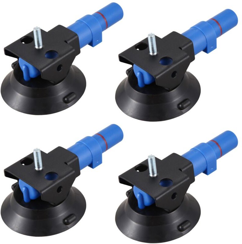 4X 3 Konkaver Vakuum Becher 75 mm Hoch Leistungs Hand Pumpen Saug Napf mit M6 Gewinde Bolzen