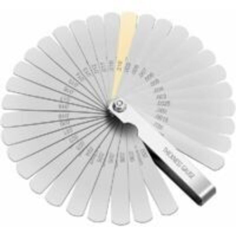32-Blatt-Fühlerlehrensatz, Edelstahl-Fühlerlehre mit doppelter metrischer/imperialer Anzeige zur Messung von Spaltbreite...