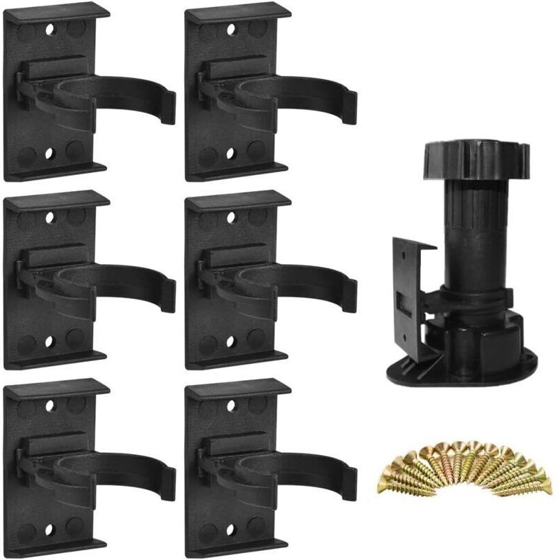 20 Stück Möbelbein-Befestigungsclips 28 mm bis 32 mm, Sockelleistenclips zum Anschrauben, Sockelleistenclips, Sockelleis...