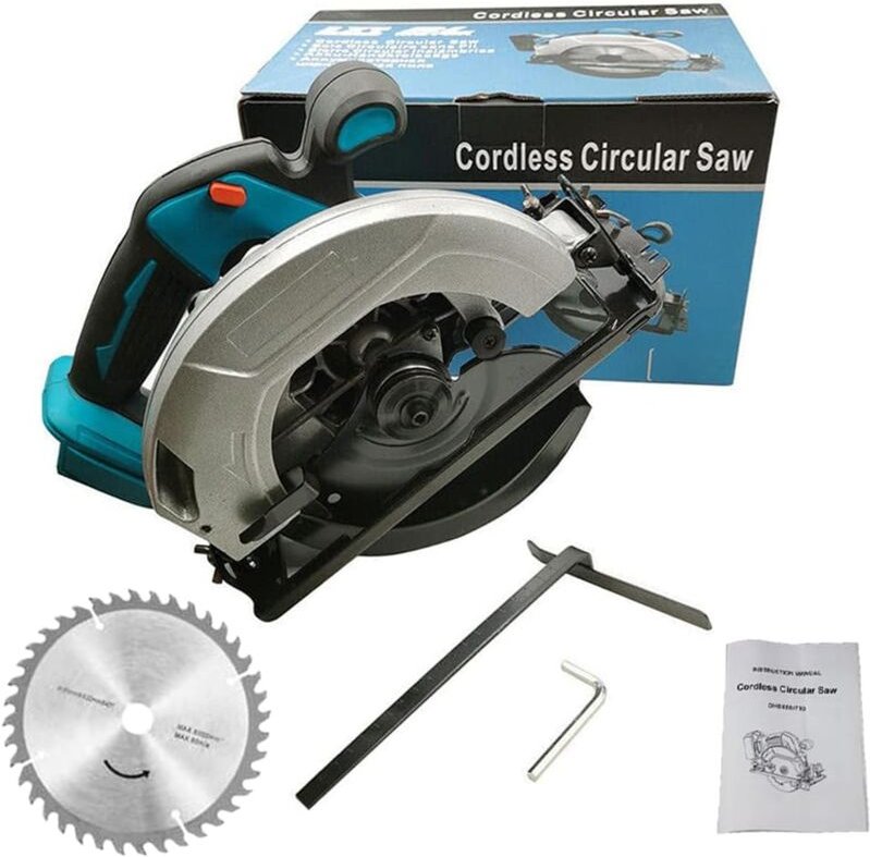 Akku-Kreissäge 185mm bürstenlos kompatibel mit MaKita 14.4V-18V BL1860 BL1850 BL1840 BL1830 LXT Elektrowerkzeug Lithium-...