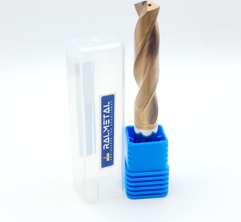 Hartmetallbohrer mit Kühlung VHM 14 x 60 x 107 mm 4xD 55 HRC TiSiN