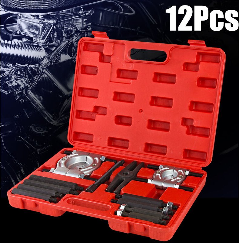 Haloyo - 12-teiliger Lagerabzieher und Zahnradabzieher, rot