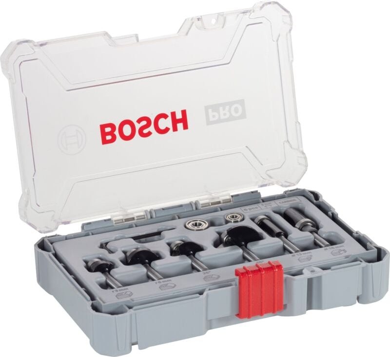 Bosch PRO Rand- und Kantenfräser-Set, 6 mm-Schaft, 6-teilig