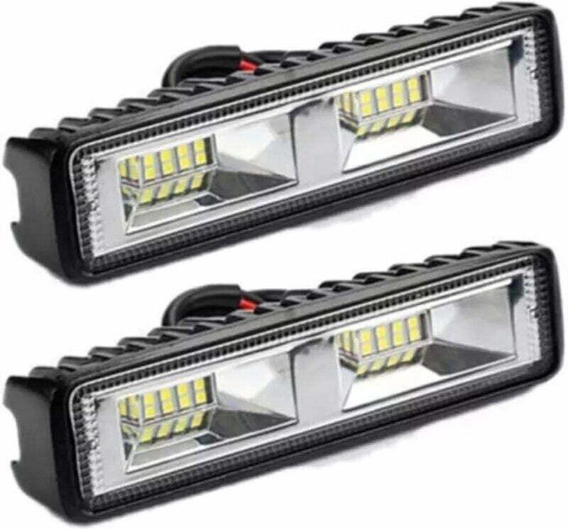 2 x 12V 24V LED-Arbeitsscheinwerfer, 16 LEDs, 48W, Offroad-Arbeitsscheinwerfer, IP67 wasserdicht, für Traktor, Motorrad,...