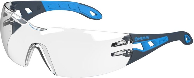 Uvex - Schutzbrille pheos wemag Edition etc af klar anthrazit/blau 9192.415
