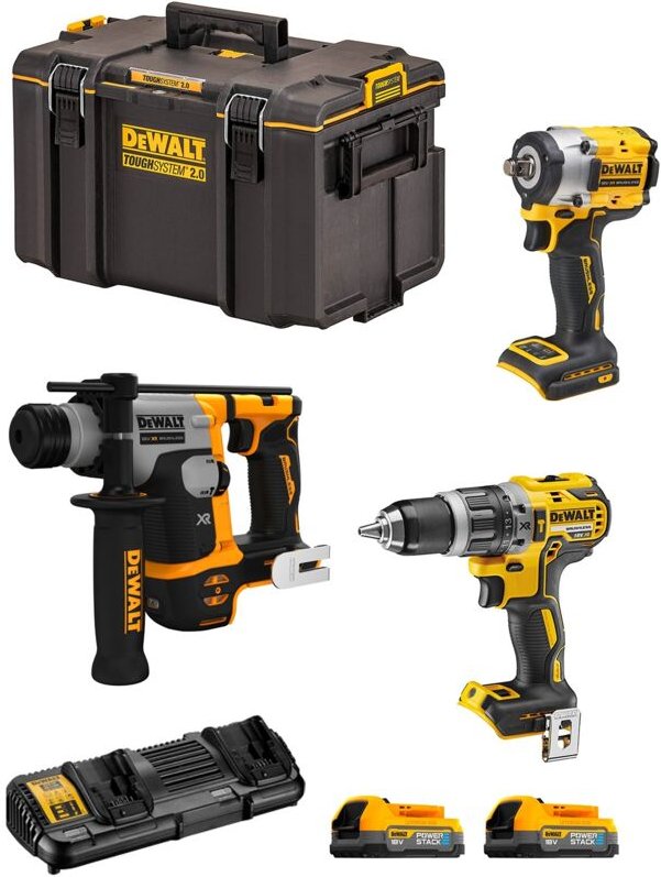 Dewalt - Kit DWK306PS (DCH172 + DCF921 + DCD796 + 2 x 1,7 Ah + DCB132 + DS400)