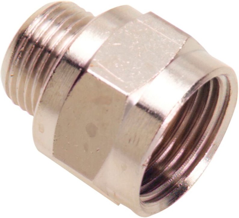 Verlängerungsadapter Innengewinde 3/8 - Außengewinde 1/4 (Blisterverpackung 2 Stück)