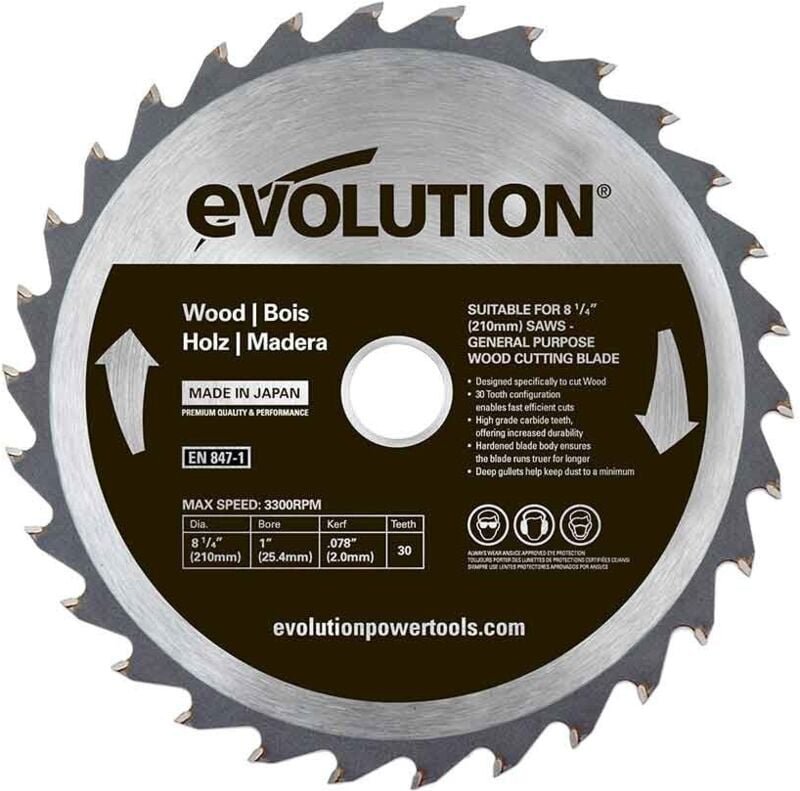 Evolution 210 mm/30 oz Gehrungssäge mit Widia-Spitze zum Holzschneiden