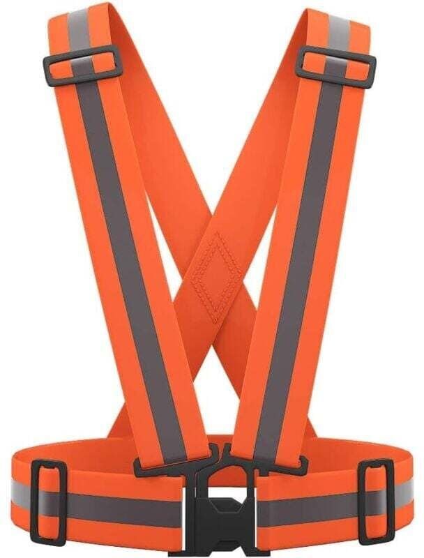 Reflektierende Warnweste mit hoher Sichtbarkeit, verstellbare Sicherheitsweste zum Laufen, Radfahren, Motorradfahren (or...