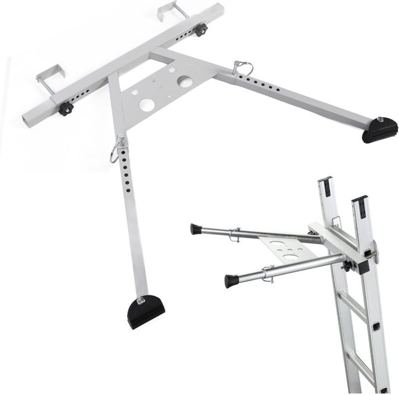 Leiterstabilisator, verstellbare Tragfähigkeit 380 lb, Dachleiter mit rutschfester Gummifußplatte, robuster Leiterstabil...