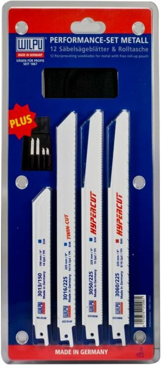 Performance Säbelsägeblätter Set Metall mit Nylon-Rolltasche 12-tlg., 1490100012 - Wilpu