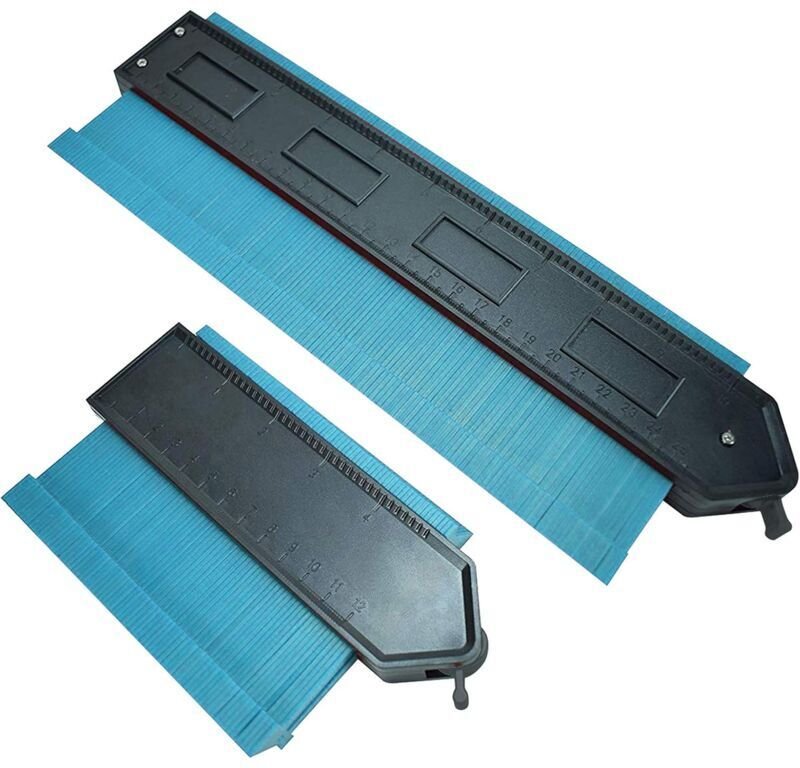 2-teiliges, arretierbares Konturenkopierwerkzeug (12 cm & 25 cm) Schablone zum präzisen Kopieren unregelmäßiger und komp...