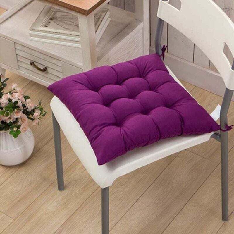 Vtizikl Lot de 4 coussins de chaise épais pour chaise de salle à manger, 40 x 40 cm, coussins de chaise de jardin pour l...