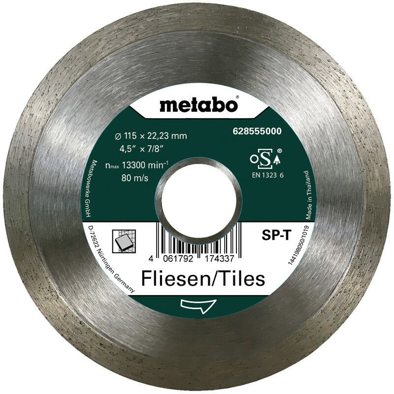 Metabo - Diamanttrennscheibe sp - t, 115x22,23 mm, Fliesen (628555000)