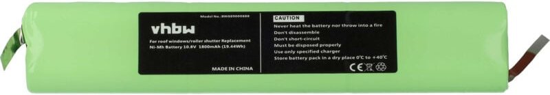 Vhbw - Akku kompatibel mit Velux Dachfensterrollladen und Rollladen, Solarfenster (1800 mAh, 10,8 v, NiMH)