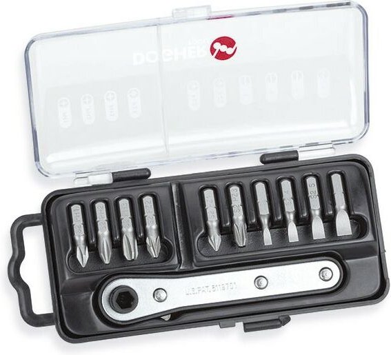 Koffer mit Schraubendreher-Bits und Ratschenschlüssel, 11-teilig Dogher 438-003