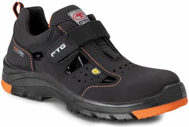 FTG Charon S1P SRC ESD Sicherheitssandalen - 38 EU - Dunkelgrau