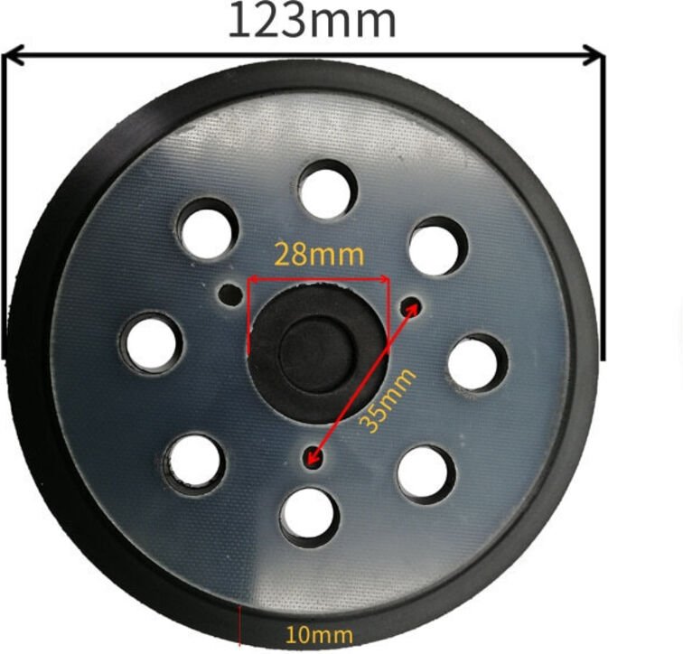 Schleifpad, 125 mm, 8-Loch-Schleifscheiben, Schleifpad